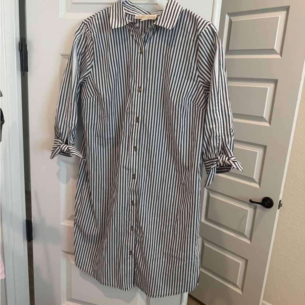 Michael Michael Kors Striped Tunic Dress Button Down Size 2